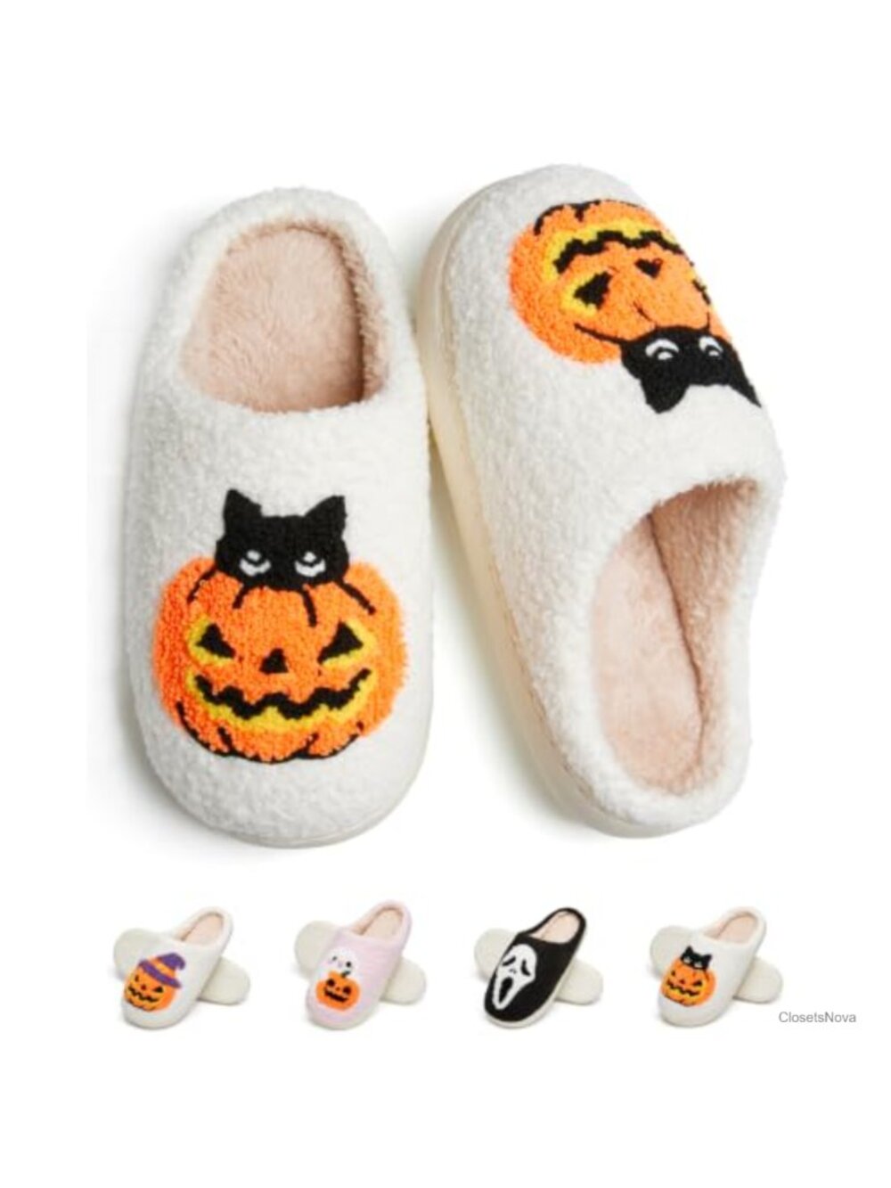 Fuzzy Memory Foam Slippers Faux Fur Slip Resistant House Shoes